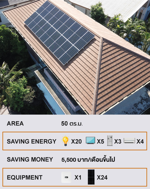 10 kWpHOUSE ค่าไฟตั้งแต่ 10,000 - 20,000 บาท